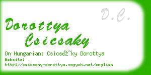 dorottya csicsaky business card